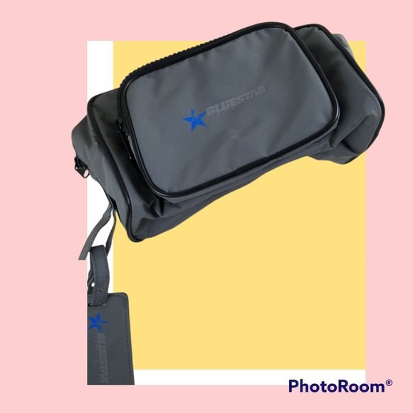 Mens Bluestar Gray Overnight Accessories Lucent Technologies 2 Compartments Bag - Picture 1 of 7